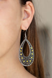 Love To Be Loved - Yellow Earrings - Paparazzi Accessories Earrings Bedazzle Me Pretty Mobile Fashion Boutique