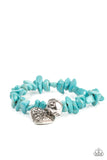 Love You to Pieces - Blue Bracelet - Paparazzi Accessories Bracelet Bedazzle Me Pretty Mobile Fashion Boutique