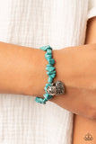 Love You to Pieces - Blue Bracelet - Paparazzi Accessories Bracelet Bedazzle Me Pretty Mobile Fashion Boutique
