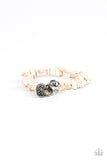 Love You to Pieces - White Bracelet - Paparazzi Accessories Bracelet Bedazzle Me Pretty Mobile Fashion Boutique