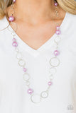 Lovely Lady Luck - Purple Necklace - Paparazzi Accessories Necklace Bedazzle Me Pretty Mobile Fashion Boutique