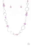 Lovely Lady Luck - Purple Necklace - Paparazzi Accessories Necklace Bedazzle Me Pretty Mobile Fashion Boutique