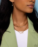 Lovely Layers - Gold Necklace - Paparazzi Accessories Necklace Bedazzle Me Pretty Mobile Fashion Boutique