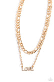 Lovely Layers - Gold Necklace - Paparazzi Accessories Necklace Bedazzle Me Pretty Mobile Fashion Boutique