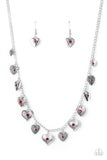 Lovely Lockets - Red Necklace - Paparazzi Accessories Necklace Bedazzle Me Pretty Mobile Fashion Boutique