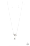 Lover - White Lanyard - Paparazzi Accessories Lanyard Bedazzle Me Pretty Mobile Fashion Boutique