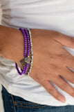 Lovers Loot - Purple Bracelet - Paparazzi Accessories Bracelet Bedazzle Me Pretty Mobile Fashion Boutique