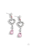 Lovers Lure - Pink Post Earrings - Paparazzi Accessories Post Earrings Bedazzle Me Pretty Mobile Fashion Boutique