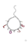 Lovestruck Leisure - Pink Bracelet - Paparazzi Accessories Bracelet Bedazzle Me Pretty Mobile Fashion Boutique