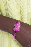 Lovestruck Lineup - Pink Bracelet - Paparazzi Accessories Bracelet Bedazzle Me Pretty Mobile Fashion Boutique