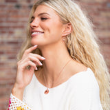 Lovestruck Shimmer - Copper Necklace - Paparazzi Accessories Necklace Bedazzle Me Pretty Mobile Fashion Boutique