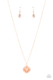 Lovestruck Shimmer - Copper Necklace - Paparazzi Accessories Necklace Bedazzle Me Pretty Mobile Fashion Boutique