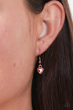 Lovestruck Shimmer - Copper Necklace - Paparazzi Accessories Necklace Bedazzle Me Pretty Mobile Fashion Boutique