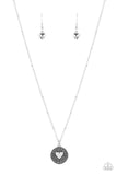 Lovestruck Shimmer - Silver Necklace - Paparazzi Accessories Necklace Bedazzle Me Pretty Mobile Fashion Boutique