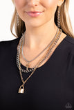 Low Key Layers - Multi Necklace - Paparazzi Accessories Necklace Bedazzle Me Pretty Mobile Fashion Boutique