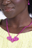 Low-Key Lovestruck - Pink Necklace - Paparazzi Accessories Necklace Bedazzle Me Pretty Mobile Fashion Boutique