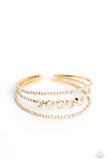 Lucid Layers - Gold Bracelet - Paparazzi Accessories Bracelet Bedazzle Me Pretty Mobile Fashion Boutique