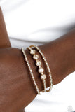 Lucid Layers - Gold Bracelet - Paparazzi Accessories Bracelet Bedazzle Me Pretty Mobile Fashion Boutique