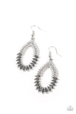 Lucid Luster - Silver Earrings - Paparazzi Accessories Earrings Bedazzle Me Pretty Mobile Fashion Boutique