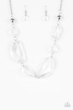 Luminous Luminary - White Necklace - Paparazzi Accessories Necklace Bedazzle Me Pretty Mobile Fashion Boutique