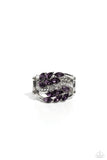 Luminously Leafy - Purple Ring - Paparazzi Accessories Ring Bedazzle Me Pretty Mobile Fashion Boutique