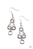 Luminously Linked - Silver Earrings - Paparazzi Accessories Earrings Bedazzle Me Pretty Mobile Fashion Boutique