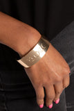 Lunar Effect - Gold Bracelet - Paparazzi Accessories Bracelet Bedazzle Me Pretty Mobile Fashion Boutique