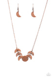 LUNAR Has It - Copper Necklace - Paparazzi Accessories Necklace Bedazzle Me Pretty Mobile Fashion Boutique