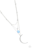 Lunar Landslide - Blue Necklace - Paparazzi Accessories Necklace Bedazzle Me Pretty Mobile Fashion Boutique