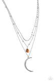 Lunar Landslide - Brown Necklace - Paparazzi Accessories Necklace Bedazzle Me Pretty Mobile Fashion Boutique