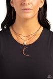 Lunar Landslide - Copper Necklace - Paparazzi Accessories Necklace Bedazzle Me Pretty Mobile Fashion Boutique