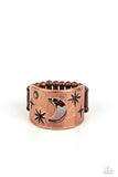 Lunar Levels - Copper Ring - Paparazzi Accessories Ring Bedazzle Me Pretty Mobile Fashion Boutique