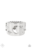 Lunar Levels - Silver Ring - Paparazzi Accessories Ring Bedazzle Me Pretty Mobile Fashion Boutique