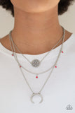 Lunar Lotus - Pink Necklace - Paparazzi Accessories Necklace Bedazzle Me Pretty Mobile Fashion Boutique