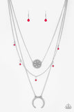 Lunar Lotus - Pink Necklace - Paparazzi Accessories Necklace Bedazzle Me Pretty Mobile Fashion Boutique