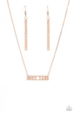 LUNAR or Later - Rose Gold Necklace - Paparazzi Accessories Necklace Bedazzle Me Pretty Mobile Fashion Boutique