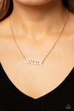LUNAR or Later - Rose Gold Necklace - Paparazzi Accessories Necklace Bedazzle Me Pretty Mobile Fashion Boutique