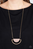 Lunar Phases - Gold Necklace - Paparazzi Accessories Necklace Bedazzle Me Pretty Mobile Fashion Boutique