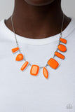 Luscious Luxe - Orange Necklace - Paparazzi Accessories Necklace Bedazzle Me Pretty Mobile Fashion Boutique