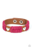 Lusting for Wanderlust - Pink Bracelet - Paparazzi Accessories Bracelet Bedazzle Me Pretty Mobile Fashion Boutique