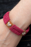 Lusting for Wanderlust - Pink Bracelet - Paparazzi Accessories Bracelet Bedazzle Me Pretty Mobile Fashion Boutique