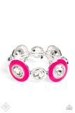 Lustrous Lass - Pink Bracelet - Paparazzi Accessories Bracelet Bedazzle Me Pretty Mobile Fashion Boutique