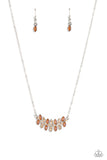 Lustrous Laurels - Brown Necklace - Paparazzi Accessories Necklace Bedazzle Me Pretty Mobile Fashion Boutique