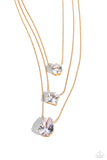 Lustrous Layers - Gold Necklace - Paparazzi Accessories Necklace Bedazzle Me Pretty Mobile Fashion Boutique
