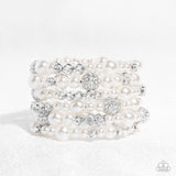 Lustrous Legacy - White - 2020 Zi Collection Bracelet - Empire Diamond Exclusive - Paparazzi Accessories Bedazzle Me Pretty Mobile Fashion Boutique