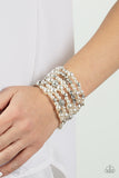 Lustrous Legacy - White - 2020 Zi Collection Bracelet - Empire Diamond Exclusive - Paparazzi Accessories Bedazzle Me Pretty Mobile Fashion Boutique