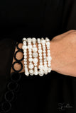 Lustrous Legacy - White - 2020 Zi Collection Bracelet - Empire Diamond Exclusive - Paparazzi Accessories Bedazzle Me Pretty Mobile Fashion Boutique