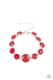 Lustrous Luminosity - Red Bracelet - Paparazzi Accessories Bracelet Bedazzle Me Pretty Mobile Fashion Boutique