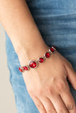 Lustrous Luminosity - Red Bracelet - Paparazzi Accessories Bracelet Bedazzle Me Pretty Mobile Fashion Boutique