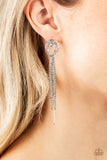 Luxury Lasso - White Post Earrings - Paparazzi Accessories Post Earrings Bedazzle Me Pretty Mobile Fashion Boutique
